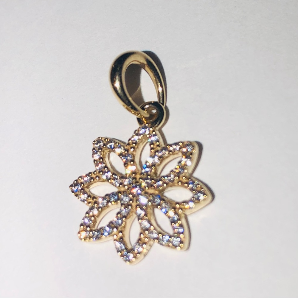 Authentic Pandora Solid 14k Gold Lace Botanique F… - image 5